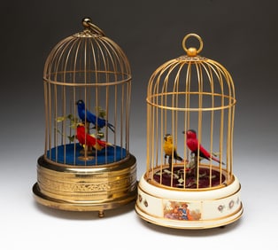 TWO GERMAN BIRDCAGE AUTOMATONS.