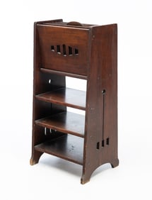 THE LAKESIDE CRAFT SHOP (SHEBOYGAN, WISCONSIN) ARTS AND CRAFTS "NO. B5" QUARTERSAWN OAK MUSIC AND