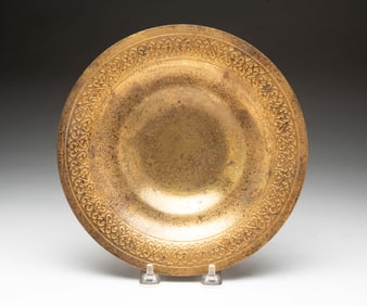 TIFFANY STUDIOS (NEW YORK, NEW YORK) DORÉ GILDED BRONZE BOWL.