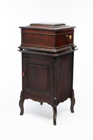 REGINA (RAHWAY, NEW JERSEY) DISK MUSIC BOX AND CABINET