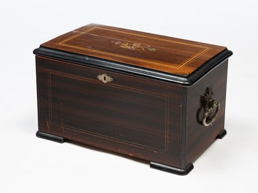 SWISS INLAID CYLINDER MUSIC BOX.