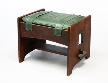 THE LAKESIDE CRAFT SHOPS (SHEBOYGAN, WISCONSIN) ARTS AND CRAFTS "NO. G119" QUARTERSAWN OAK AND