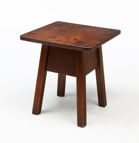 DIMINUTIVE GUSTAV STICKLEY (AMERICAN, 1858-1942) ARTS AND CRAFTS "NO. 660" QUARTERSAWN OAK PLANT