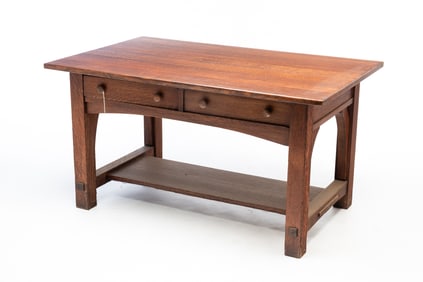 CHARLES P. LIMBERT CO. (GRAND RAPIDS & HOLLAND, MICHIGAN) ARTS AND CRAFTS QUARTERSAWN OAK TWO-DRAWER