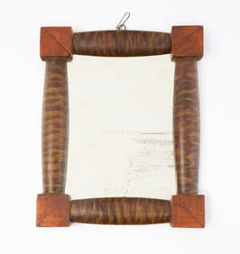 AMERICAN PAINT-DECORATED WALL MIRROR.