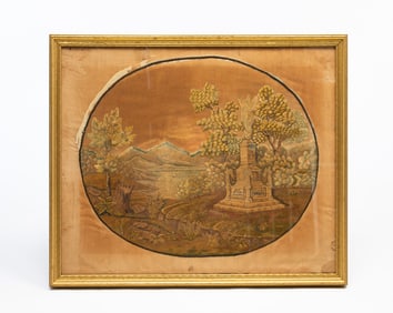 AMERICAN NEEDLEWORK MEMORIAL FOR ANNA OTTENDORFER (GERMAN-AMERICAN, 1815-1844).