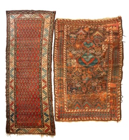 TWO ORIENTAL RUGS.