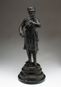 AFTER EUGENI LANCERAY (RUSSIAN, 1848-1886) BRONZE SCULPTURE.