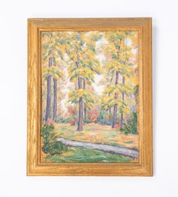 ATTRIBUTED TO JOSEPH SACKS (AMERICAN, 1887–1973) OIL ON LAID PAPER MOUNTED ON PASTEBOARD OF A