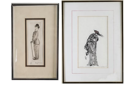 THREE FRAMED ITEMS, INCL. "PILEATED WOODPECKER" WOODBLOCK BY MARILYN COPPEL (1925-2019) AND ETCHING