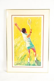 "BIG SERVE" POSTER PRINT BY LEROY NEIMAN (1921-2012).