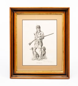 AMERICAN DAVID WRIGHT PRINT "THE LONG HUNTER".