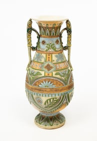 JAPANESE MORIAGA HANDLED VASE.