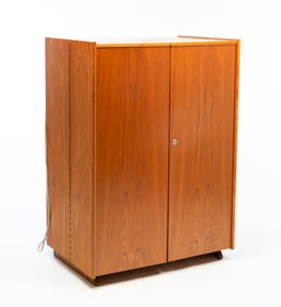 SCANDINAVIAN DESIGN "THE ORGANIZER" MODERNIST TEAK MAGIC BOX DESK.