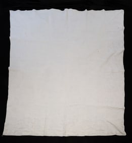 AMERICAN HAND-STITCHED STUFFED QUILT, DATED 1818.