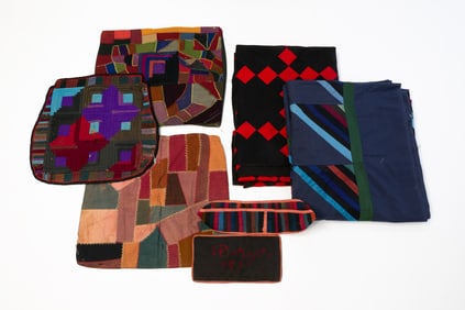 SIX AMISH QUILT ARTICLES.
