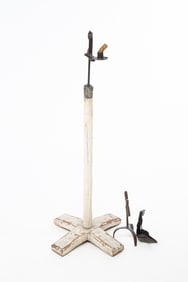 THREE AMERICAN EARLY LIGHTING DEVICES.