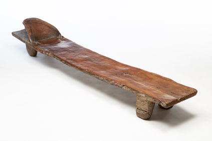 AFRICAN CARVED SENUFO BED.