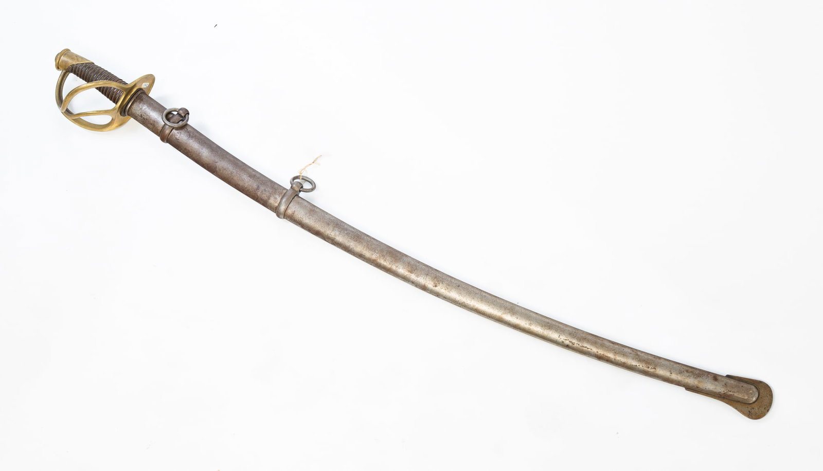 1846 U.S. CAVALRY SABER.: American (Cabotville, Massachusetts). Top of blade marked "N.P. Ames, Cabotville 1846" and "US JH" to reverse. With scabbard. 43.5"l.Provenance: From the Lifetime Collection of the late Ken Hanna (Che