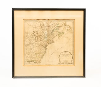 ENGLISH 18TH CENTURY MAP OF NORTH AMERICA.