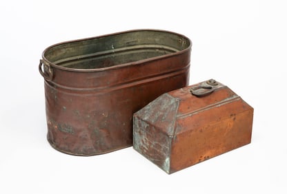 COPPER BOILER AND KEROSENE PAIL.