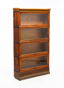 MACEY (GRAND RAPIDS, MICHIGAN) OAK FOUR-STACK BARRISTER'S BOOKCASE.