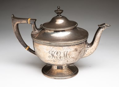 GORHAM FOR SPAULDING STERLING TEAPOT.