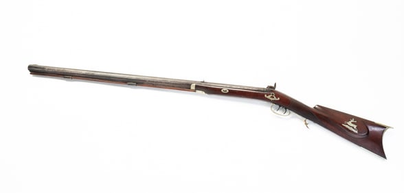 NEW YORK D. FISH HALF STOCK RIFLE.