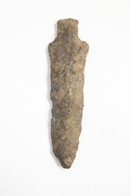 ARCHAIC TO WOODLANDS LARGE STEMMED ADENA NATIVE AMERICAN POINT.
