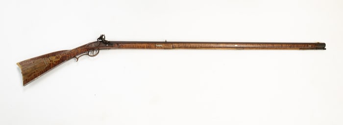CONTEMPORARY FULL STOCK FLINTLOCK RIFLE.