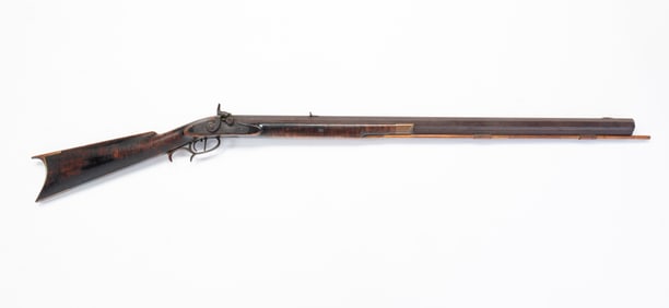 ROSS COUNTY, CHIO W. BARNHART HALF STOCK RIFLE.