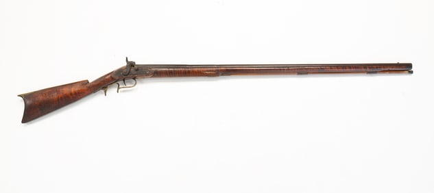 ENGLISH FULL STOCK SMOOTH BORE FOWLING PIECE WITH PROOF MARKS "CP" RW" AND "CROWN V".