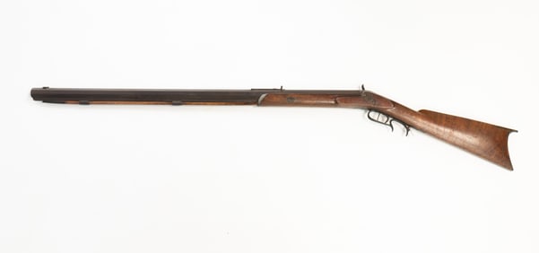 SPRINGFIELD, OHIO R. BEEBE HALF STOCK RIFLE.
