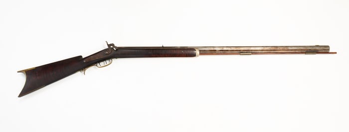 AMERICAN TIGER MAPLE HALF STOCK RIFLE.