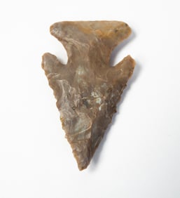 EARLY ARCHAIC DEEP CORNER NOTCH NATIVE AMERICAN ABROW HEAD.