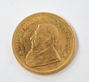 1 OZ 1980 SOUTH AFRICA KRUGERRAND GOLD COIN.