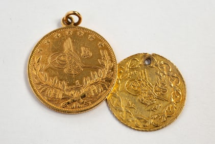 TWO GOLD COINS.