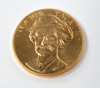 1981 MARK TWAIN 1 OZ GOLD COMMEMORATIVE COIN.