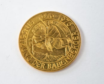 1976 AUSTRIAN 1000 SCHILLING GOLD COIN.
