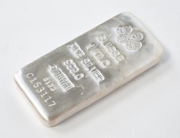 PAMP SUISSE 1 KILO FINE SILVER 999.0 BULLION BAR.