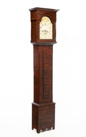 LUMAN WATSON (CINCINNATI, OHIO, 1790-1834) FEDERAL GRAIN-PAINTED POPLAR TALL CASE CLOCK.
