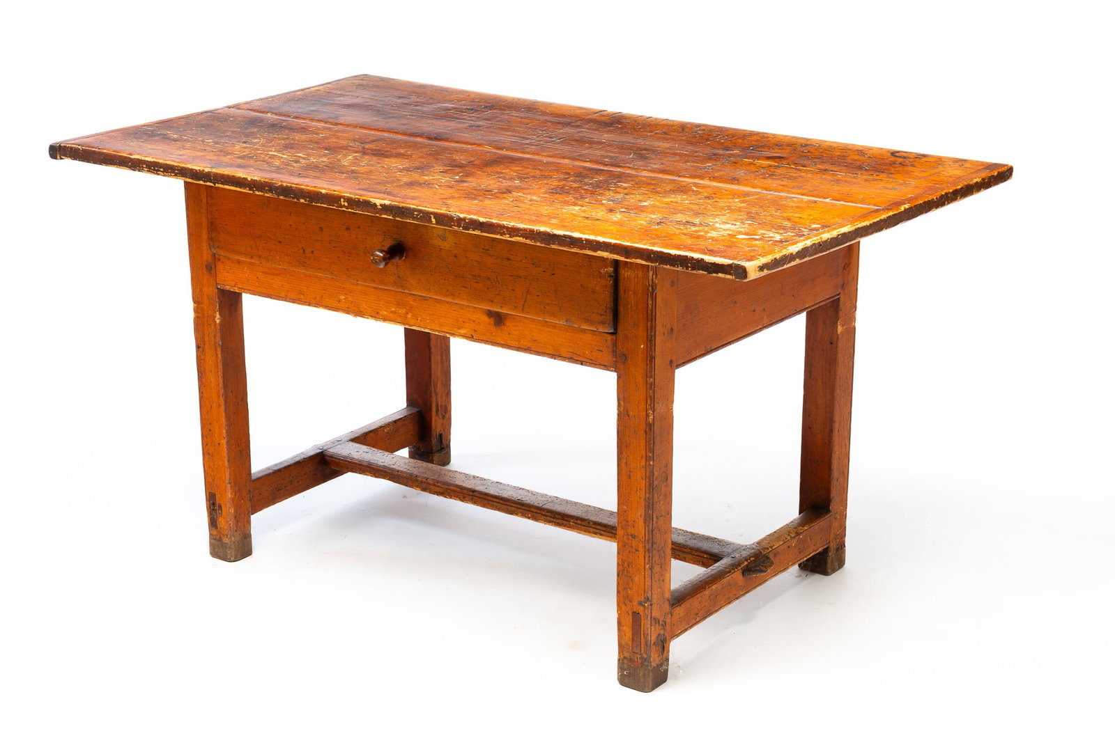 AMERICAN PINE WORK TABLE. (1 of 4)