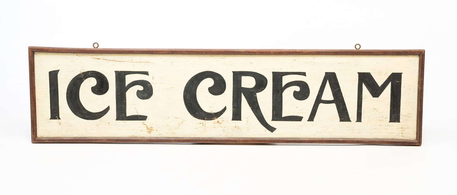 LARGE AMERICAN PAINTED POPLAR "ICE CREAM" TRADE SIGN. (1 of 4)