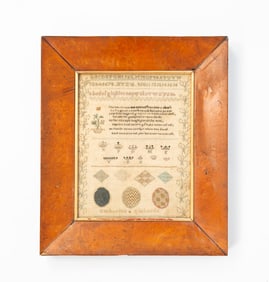 CATHERINE RICHARDS (WELSH) NEEDLEWORK SAMPLER.