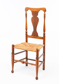 NEW YORK QUEEN ANNE MAPLE SIDE CHAIR.