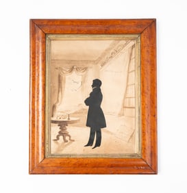 AUGUSTE EDOUART (FRENCH, 1788-1861; ACTIVE IN THE U.S. 1839-1849) CUT PAPER AND WATERCOLOR