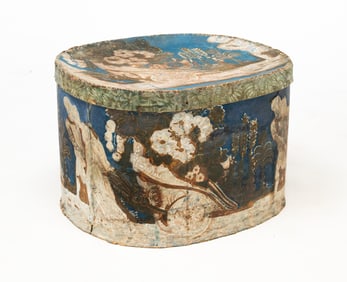 LARGE AMERICAN GREEK REVIVAL WALLPAPER BANDBOX.