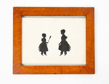 AUGUSTE EDOUART (FRENCH, 1788-1861; ACTIVE IN THE U.S. 1839-1849) CUT PAPER FULL-LENGTH SILHOUETTES