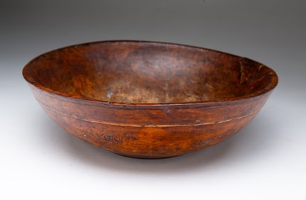 AMERICAN TURNED BURLWOOD BOWL.