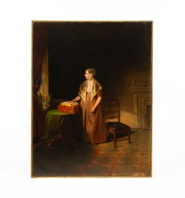 JOHN NEAGLE (PHILADELPHIA, 1796-1865) OIL ON CANVAS FULL-LENGTH PORTRAIT OF LYDIA COOKE, DATED 1846.